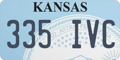 KS license plate 335IVC