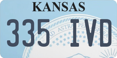 KS license plate 335IVD