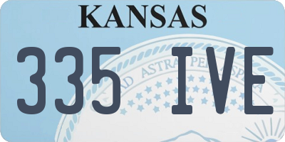 KS license plate 335IVE
