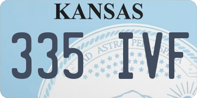KS license plate 335IVF