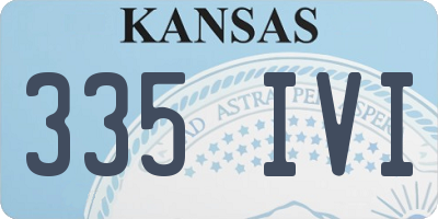 KS license plate 335IVI