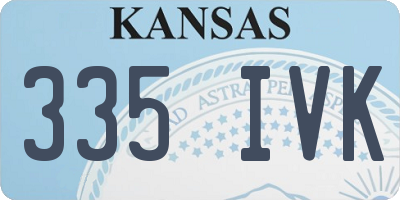 KS license plate 335IVK