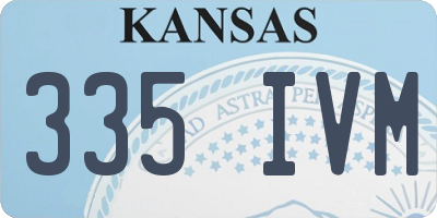 KS license plate 335IVM