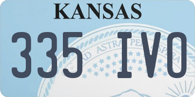 KS license plate 335IVO