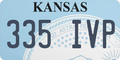 KS license plate 335IVP