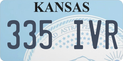 KS license plate 335IVR