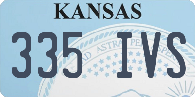 KS license plate 335IVS