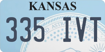 KS license plate 335IVT