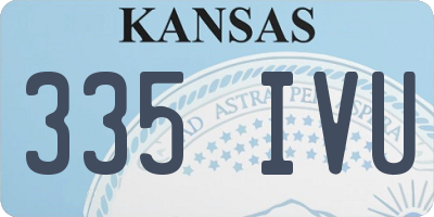 KS license plate 335IVU
