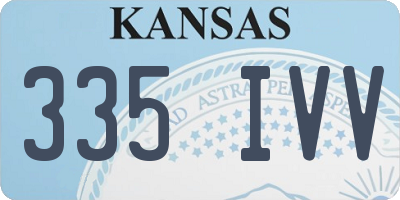 KS license plate 335IVV