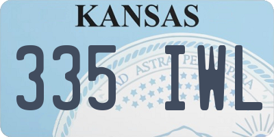 KS license plate 335IWL