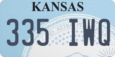 KS license plate 335IWQ