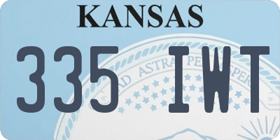 KS license plate 335IWT