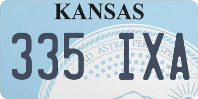 KS license plate 335IXA
