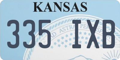 KS license plate 335IXB