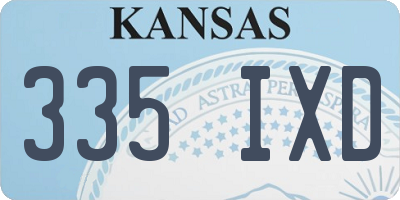KS license plate 335IXD