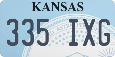 KS license plate 335IXG