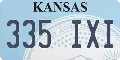 KS license plate 335IXI