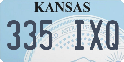 KS license plate 335IXQ