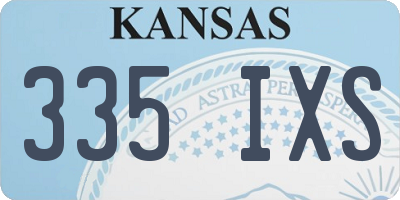 KS license plate 335IXS