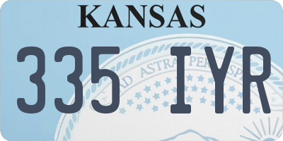 KS license plate 335IYR