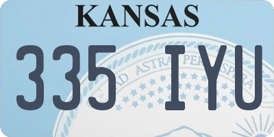 KS license plate 335IYU