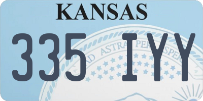 KS license plate 335IYY