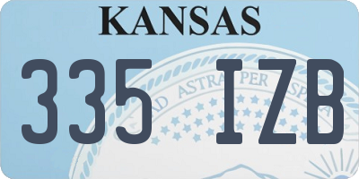 KS license plate 335IZB