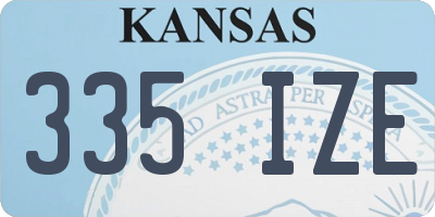 KS license plate 335IZE