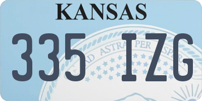 KS license plate 335IZG