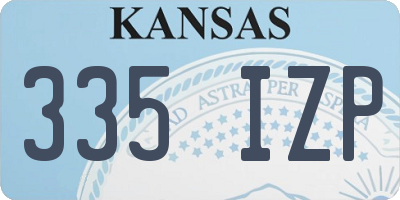 KS license plate 335IZP