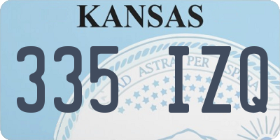 KS license plate 335IZQ