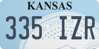 KS license plate 335IZR