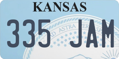 KS license plate 335JAM