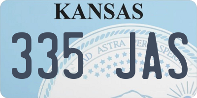 KS license plate 335JAS
