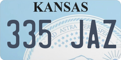 KS license plate 335JAZ