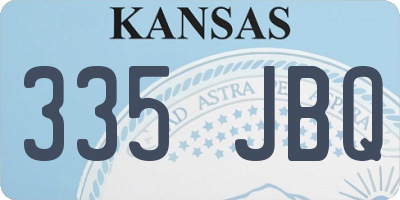 KS license plate 335JBQ