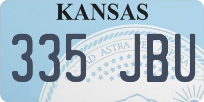 KS license plate 335JBU