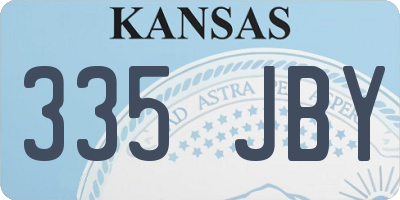 KS license plate 335JBY