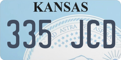 KS license plate 335JCD