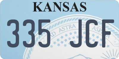 KS license plate 335JCF