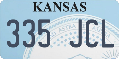 KS license plate 335JCL