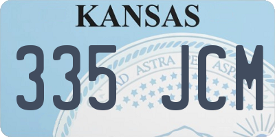 KS license plate 335JCM