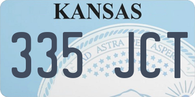 KS license plate 335JCT