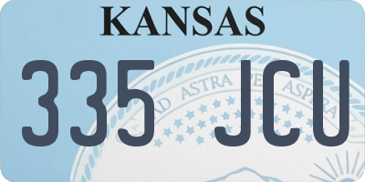 KS license plate 335JCU