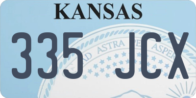 KS license plate 335JCX