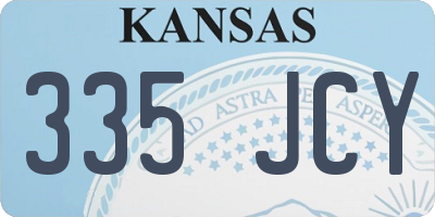 KS license plate 335JCY