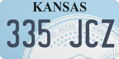 KS license plate 335JCZ