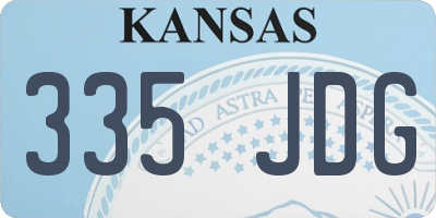 KS license plate 335JDG