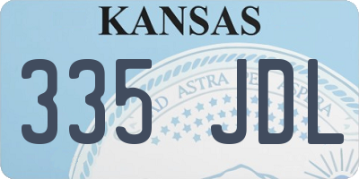 KS license plate 335JDL